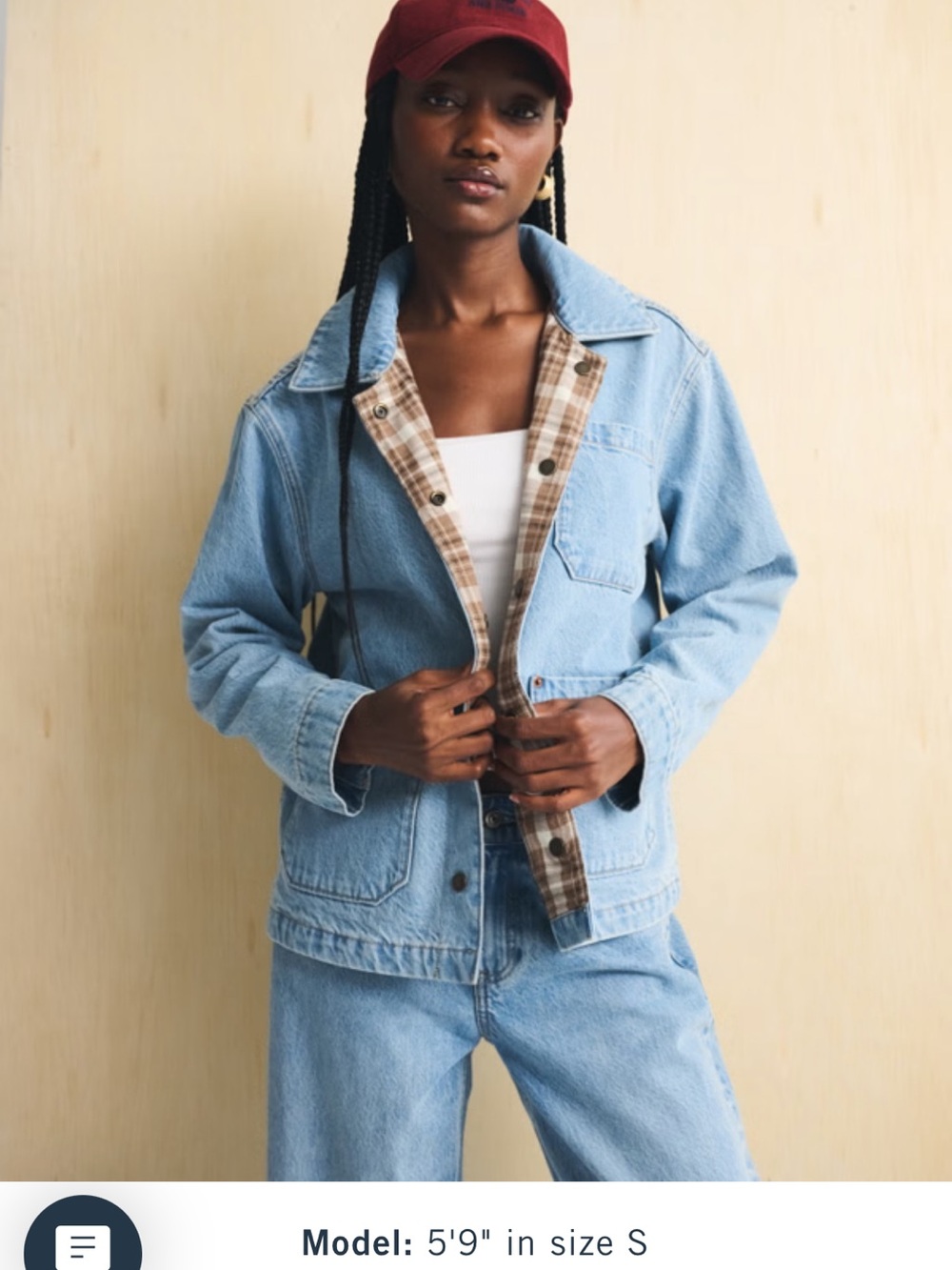 Abercrombie reversible denim jacket